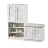 Streamdale Furniture Streamdale 10-compartment Multipurpose Shoe Cabinet With Cushion