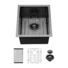 Streamdale Furniture Streamdale 10" Deep Gunmetal Black Stainless Steel Kitchen Sink