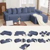 Streamdale Furniture Streamdale 10-in-1 Corduroy Convertible Sectional Sofa With Pillows In Blue