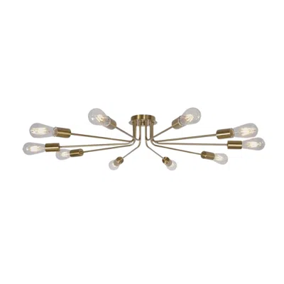 Streamdale Furniture Streamdale 10-light Sputnik Brushed Chandelier