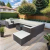 Streamdale Furniture Streamdale 10-seater Patio Set With Storage Boxes And Cushions