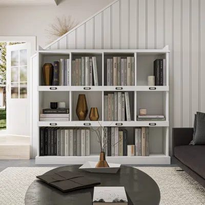 Streamdale Furniture Streamdale 10-shelf Bookcase In White