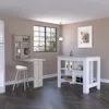 Streamdale Furniture Streamdale 10-shelf Kitchen Set: Island & Table (white/gray)