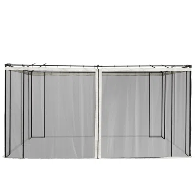 Streamdale Furniture Streamdale 10' X 13' Replacement Mesh Sidewall Netting For Patio Gazebos And Canopy Tents With Zippe