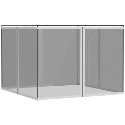 Streamdale Furniture Streamdale 10' X 13' Replacement Mesh Sidewall Netting For Patio Gazebos And Canopy Tents With Zippe