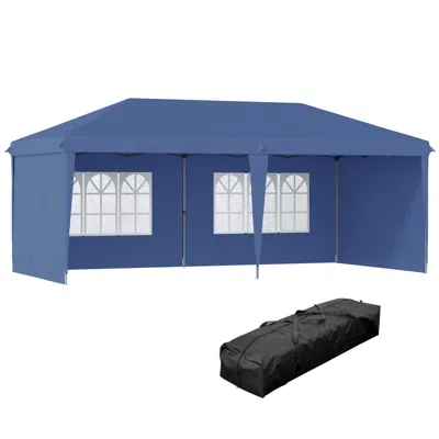 Streamdale Furniture Streamdale 10' X 20' Pop Up Canopy Tent With 4 Sidewalls