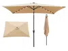 Streamdale Furniture Streamdale 10 X 6.5ft Rectangular Patio Solar Led Lighted Outdoor Umbrellas