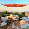 Streamdale Furniture Streamdale 10 X 6.5ft Rectangular Patio Solar Led Lighted Outdoor Umbrellas