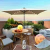 Streamdale Furniture Streamdale 10 X 6.5ft Rectangular Patio Solar Led Lighted Outdoor Umbrellas