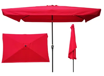 Streamdale Furniture Streamdale 10 X 6.5ft Rectangular Patio Umbrella Outdoor Market Umbrellas