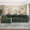 Streamdale Furniture Streamdale 101" Sectional Sofa Modular Couch Deep Seating & Pockets - Green