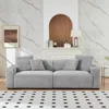 Streamdale Furniture Streamdale 104" Grey Corduroy 4-seat Sofa With Pillows