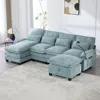 Streamdale Furniture Streamdale 106" U-shape Sectional Sofa Cloud Couch, Chenille, Ottoman & Pillows