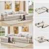 Streamdale Furniture Streamdale 107" Corduroy Modular Sectional Sofa Bed - Beige