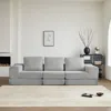 Streamdale Furniture Streamdale 108" Modular Sectional 3-seater Cloud Sofa,corduroy Convertible Sofa Bed