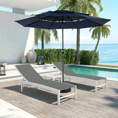 Streamdale Furniture Streamdale 10ft Auto-tilt Patio Umbrella - Navy Blue