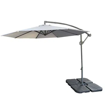Streamdale Furniture Streamdale 10ft Offset Patio Umbrella - Gray