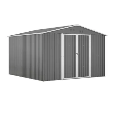 Streamdale Furniture Streamdale 10x10 Metal Storage Shed With Enhanced Frame And Doors