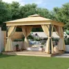 Streamdale Furniture Streamdale 10x12 Outdoor Gazebo With Netting & Privacy Screens