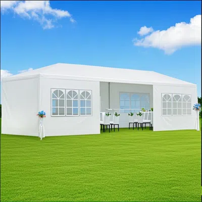 Streamdale Furniture Streamdale 10x30' Outdoor Gazebo Wedding Party Tent With Sidewalls
