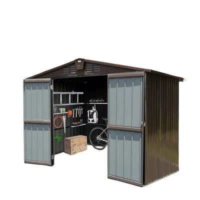 Streamdale Furniture Streamdale 10'x8' Metal Tool Shed With Lockable Door