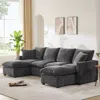 Streamdale Furniture Streamdale 110x57" Modern U Shape Modular Sofa, 6 Seat Chenille Sectional