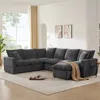 Streamdale Furniture Streamdale 110x84" Modern U Shape Modular Sofa, 7 Seat Chenille Sectional