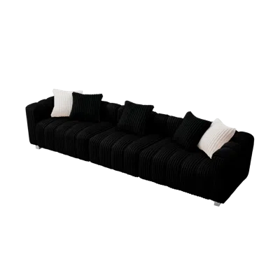 Streamdale Furniture Streamdale 114" Corduroy Three-seater Sofa & Durable