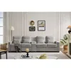 Streamdale Furniture Streamdale 114" Sofa W/ Console, Cupholders, Usb Ports, Pillows - Light Brown