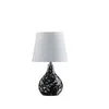 Streamdale Furniture Streamdale 11.5" In Modern Black Seashell Swirl Pattern Mini Polyresin Table