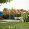 Streamdale Furniture Streamdale 12' X 16' Wooden Grape Pergola Gazebo
