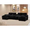 Streamdale Furniture Streamdale 120" U-shaped Sofa W/ Console Table, Usb Ports & Pillows