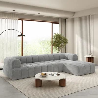 Streamdale Furniture Streamdale 122" Modern L-shaped Sectional Sofa With Chaise Lounge (right Hand)