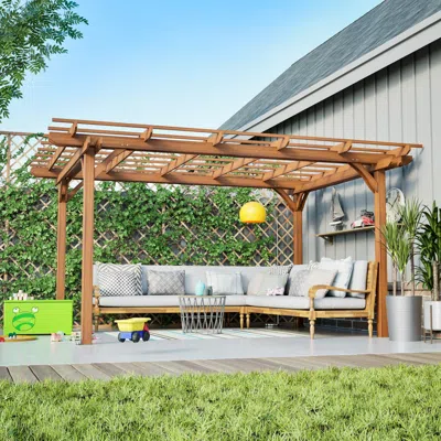 Streamdale Furniture Streamdale 12x10 Wood Pergola - Garden, Patio, Deck