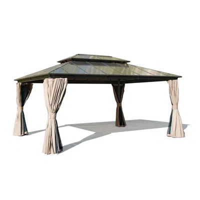 Streamdale Furniture Streamdale 12x16ft Hardtop Gazebo With Polycarbonate Roof