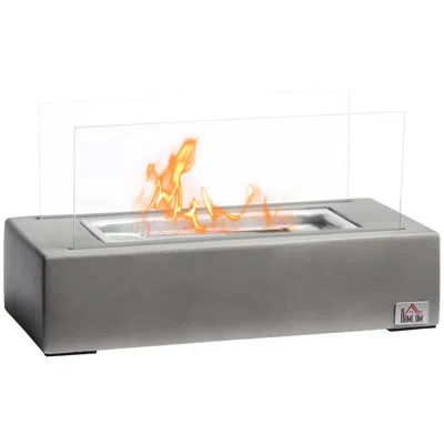 Streamdale Furniture Streamdale 13" Concrete Tabletop Fireplace - Indoor/outdoor, Light Grey