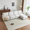 Streamdale Furniture Streamdale 130" Oversize 5-piece Modular Sectional Sofa With Ottoman In White