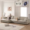 Streamdale Furniture Streamdale 134" Oversized Corduroy L-shaped Sectional Sofa With Usb & Cup Holder