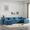 Streamdale Furniture Streamdale 136" Chenille U-shaped Sectional Sofa With Ottomans