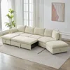 Streamdale Furniture Streamdale 146.9" L-shaped Sofa Sectional Sofa Couch Pull-out Sofa Bed With A Movable Storage Ottoma