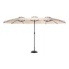 Streamdale Furniture Streamdale 14.8 Ft Double Sided Outdoor Umbrella Rectangular Large With Crank