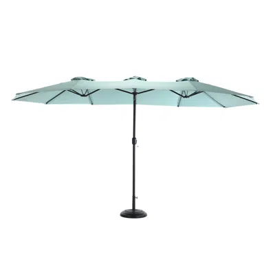Streamdale Furniture Streamdale 14.8 Ft Double Sided Outdoor Umbrella Rectangular Large With Crank