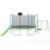 Streamdale Furniture Streamdale 14ft Trampoline With Slide, Swings, Basketball Hoop & Net