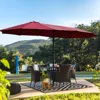 Streamdale Furniture Streamdale 15' X 9' Double-sided Crank Patio Umbrella With Vent And Uv Protection