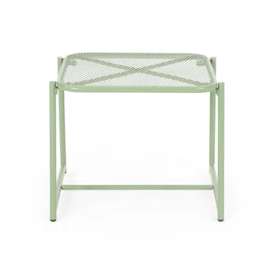 Streamdale Furniture Streamdale 15.5" Modern Mesh Motif Side Table For Outdoor Spaces
