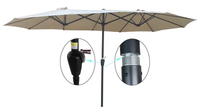 Streamdale Furniture Streamdale 15x9ft Double-sided Patio Umbrella Outdoor Market Table Garden