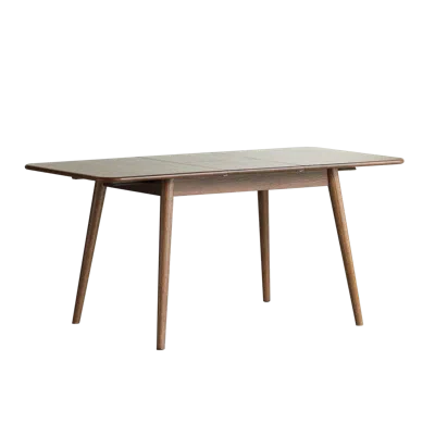 Streamdale Furniture Streamdale 1.6m Solid Oak Telescopic Dining Table In Brown