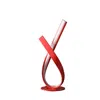 Streamdale Furniture Streamdale 17" In Abstract Upright Ribbon Bow Led Red Metal Table Lamp