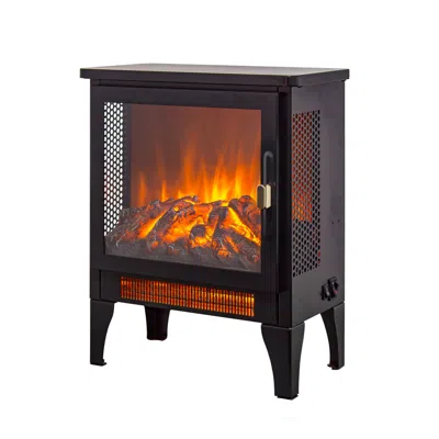 Streamdale Furniture Streamdale 17 Inch Freestanding Electric Fireplace Stove Heater With 3d Flame Effect,black