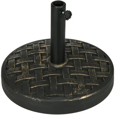 Streamdale Furniture Streamdale 18" Concrete Umbrella Base For Outdoor Use In Black